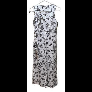 TAHARI Black White  Size 4 Sleeveless‎ Jumpsuit Jumper Tie Waist